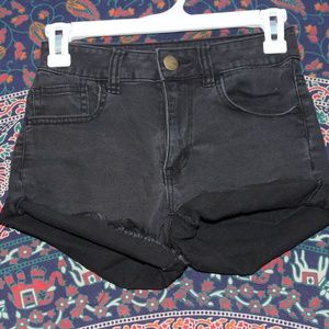Black Denim Shorts (American Eagle)